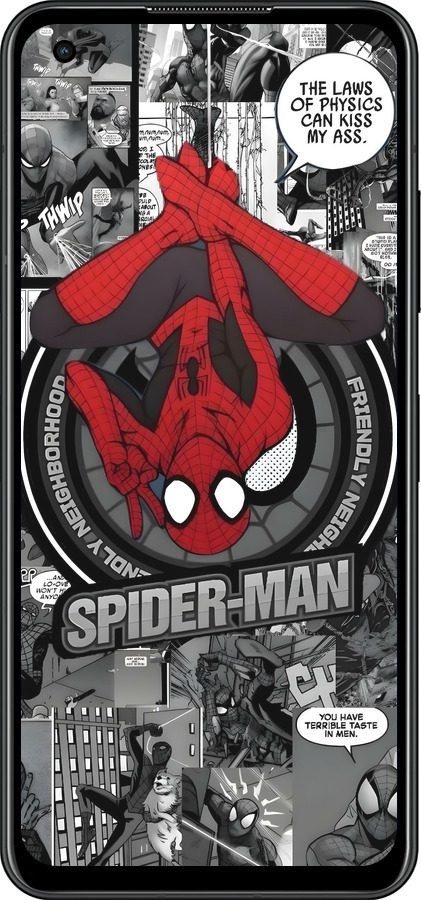 Силиконовый чехол Человек паук для Asus Zenfone 9 - 6279u-2842 изображение 