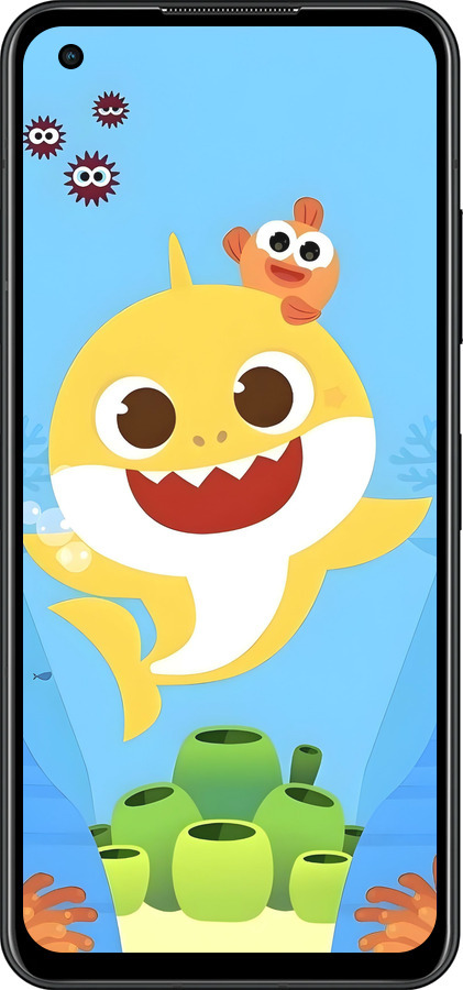 Силиконовый чехол Бейби Шарк для Asus Zenfone 9 - 6303u-2842 изображение 