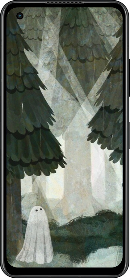 Силиконовый чехол С изображением соснового леса и привидения для Asus Zenfone 9 - 6420u-2842 изображение 