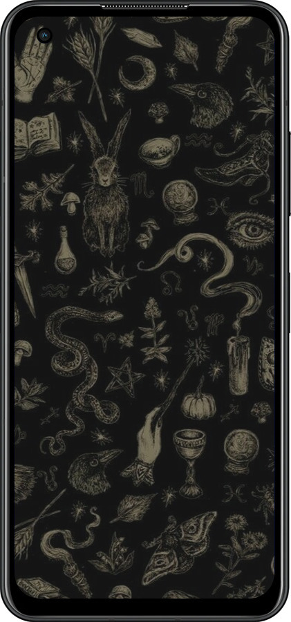 Силиконовый чехол Мистический коллаж с травами и магическими символами для Asus Zenfone 9 - 6428u-2842 изображение 