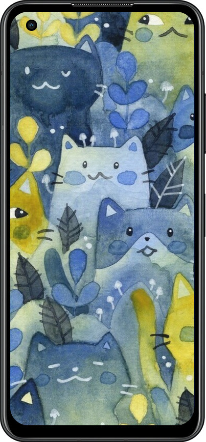 Силиконовый чехол С изображением кошачьего леса для Asus Zenfone 9 - 6447u-2842 изображение 