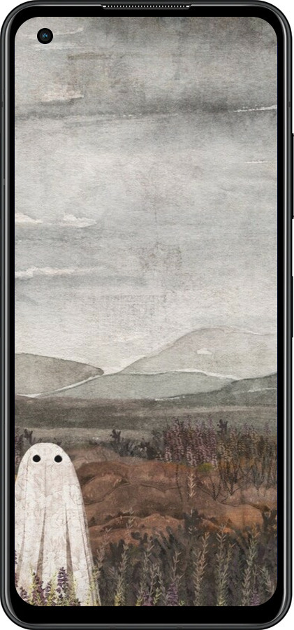 Силиконовый чехол Одинокий призрак на фоне гор для Asus Zenfone 9 - 6486u-2842 изображение 