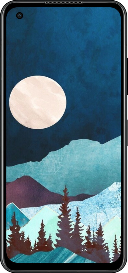 Силиконовый чехол Горная идиллия ночной пейзаж для Asus Zenfone 9 - 6488u-2842 изображение 