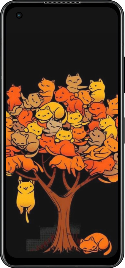 Силиконовый чехол Дерево и котики для Asus Zenfone 9 - 6516u-2842 изображение 