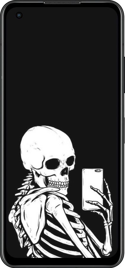 Силиконовый чехол Скелет делает Selfie для Asus Zenfone 9 - 6535u-2842 изображение 