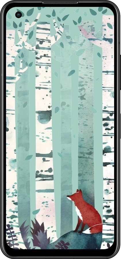 Силиконовый чехол Лис в зелёном лесу для Asus Zenfone 9 - 6547u-2842 изображение 