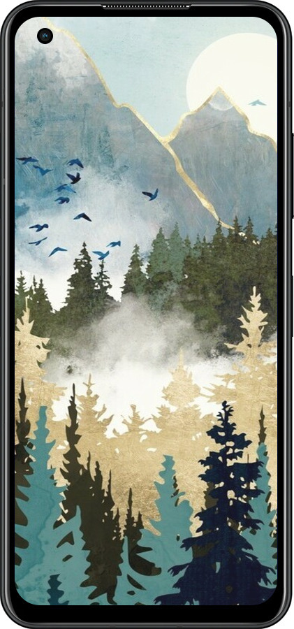 Силиконовый чехол С изображением лесного пейзажа для Asus Zenfone 9 - 6548u-2842 изображение 