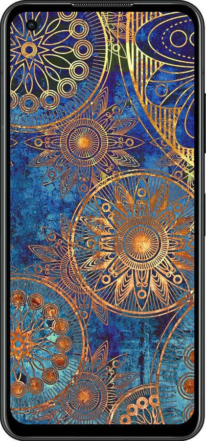 Силиконовый чехол Золотой узор для Asus Zenfone 9 - 678u-2842 изображение 