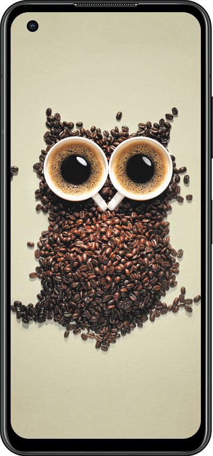 Силиконовый чехол Сова из кофе для Asus Zenfone 9 - 777u-2842 изображение 