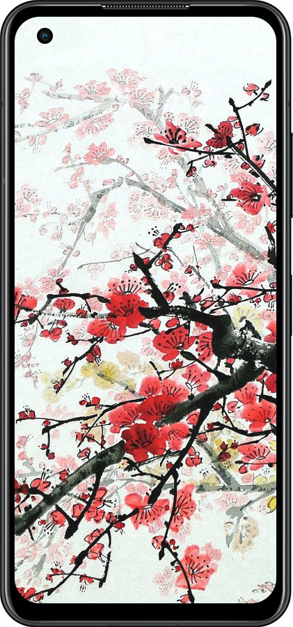 Силиконовый чехол Цветущий куст для Asus Zenfone 9 - 831u-2842 изображение 