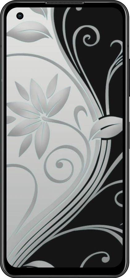 Силиконовый чехол Цветы на чёрно-белом фоне для Asus Zenfone 9 - 840u-2842 изображение 