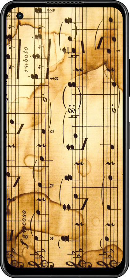 Силиконовый чехол Ноты для Asus Zenfone 9 - 905u-2842 изображение 