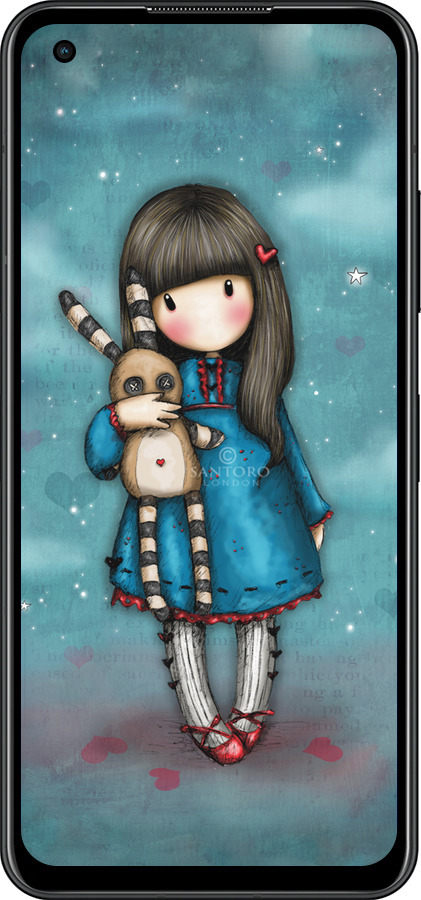 Силиконовый чехол Девочка с зайчиком для Asus Zenfone 9 - 915u-2842 изображение 