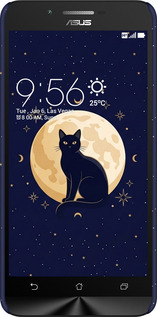 3D пластиковый матовый чехол Cute Cat Celestial/Witchy для Asus Zenfone Go ZC500TG - 6787m-160 изображение 