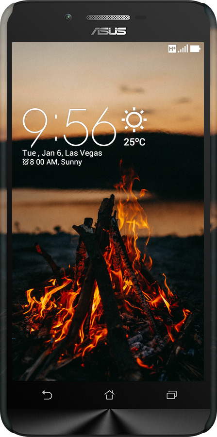 3D пластиковий матовий чехол Вогонь для Asus Zenfone Go ZC500TG - 6021m-160 изображение 