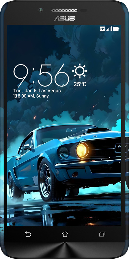 3D пластиковый матовый чехол Форд мустанг для Asus Zenfone Go ZC500TG - 6374m-160 изображение 