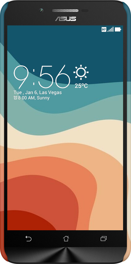 3D пластиковий матовий чехол У стилі ретро з хвилями для Asus Zenfone Go ZC500TG - 6531m-160 изображение 