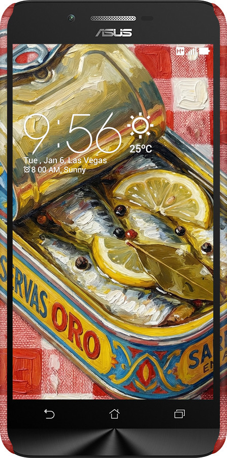 3D пластиковый матовый чехол Vintage Sardine Tin Phone для Asus Zenfone Go ZC500TG - 6772m-160 изображение 