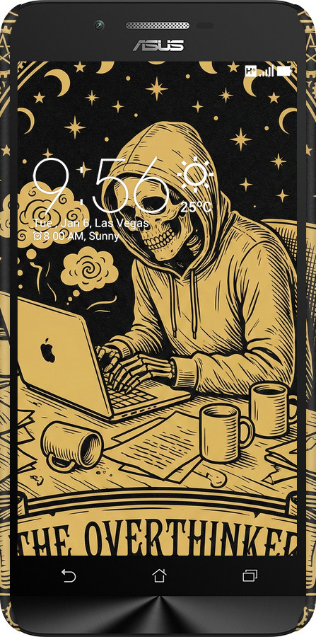 3D пластиковый матовый чехол The Overthinker для Asus Zenfone Go ZC500TG - 6774m-160 изображение 