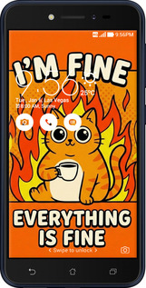 Силиконовый чехол Funny Cat для Asus ZENFONE Live ZB501KL - 6786u-1128 изображение 