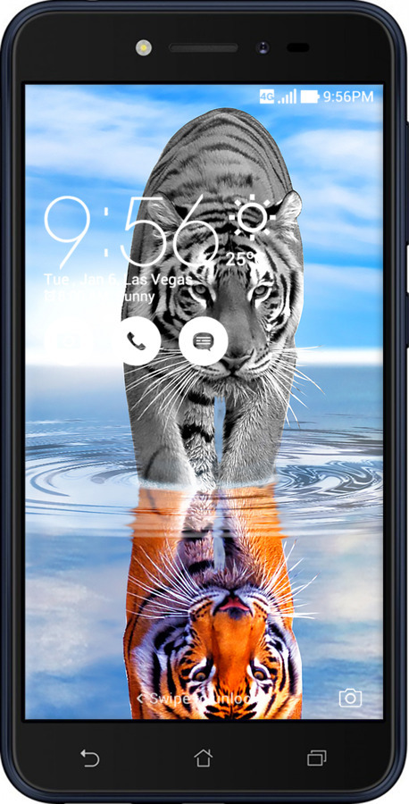 Силіконовий чехол Тигр для Asus ZENFONE Live ZB501KL - 6016u-1128 изображение 