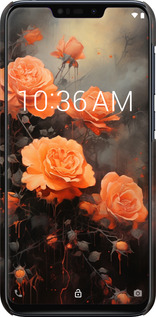 3D пластиковый матовый чехол Оранжевые розы для Asus Zenfone Max M2 ZB633KL - 5944m-1629 изображение 