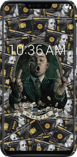 3D пластиковый матовый чехол Волк с валл стрит для Asus Zenfone Max M2 ZB633KL - 6287m-1629 изображение 