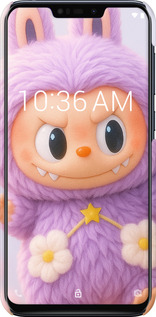 3D пластиковый матовый чехол Лабубу для Asus Zenfone Max M2 ZB633KL - 6708m-1629 изображение 