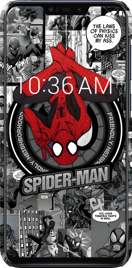 3D пластиковый матовый чехол Человек паук для Asus Zenfone Max M2 ZB633KL - 6279m-1629 изображение 