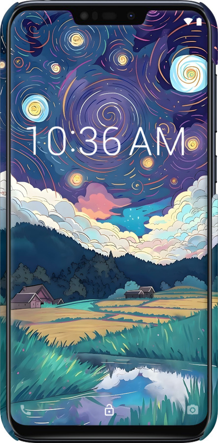 3D пластиковый матовый чехол Креативный арт для Asus Zenfone Max M2 ZB633KL - 6322m-1629 изображение 