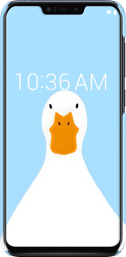 3D пластиковый матовый чехол Гусь для Asus Zenfone Max M2 ZB633KL - 6350m-1629 изображение 