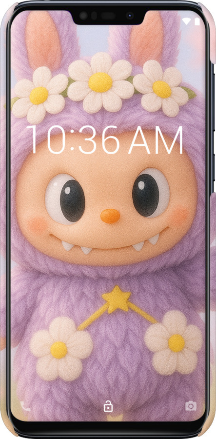 3D пластиковый матовый чехол Лабубу 1 для Asus Zenfone Max M2 ZB633KL - 6709m-1629 изображение 