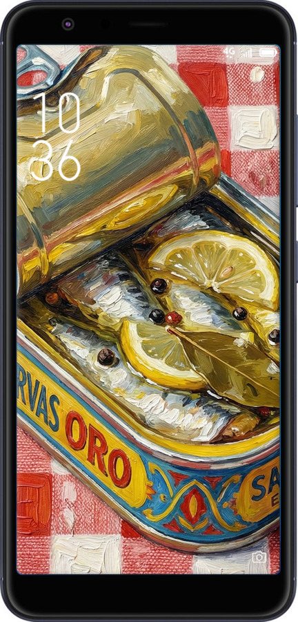 Силиконовый чехол Vintage Sardine Tin Phone для Asus ZenFone Max Plus M1 ZB570TL - 6772u-1361 изображение 