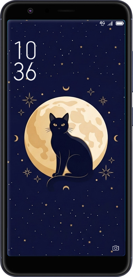 Силиконовый чехол Cute Cat Celestial/Witchy для Asus ZenFone Max Plus M1 ZB570TL - 6787u-1361 изображение 