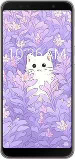 Силіконовий чехол Котик в цветах для Asus ZenFone Max Pro M1 ZB602KL - 6390u-1647 изображение 