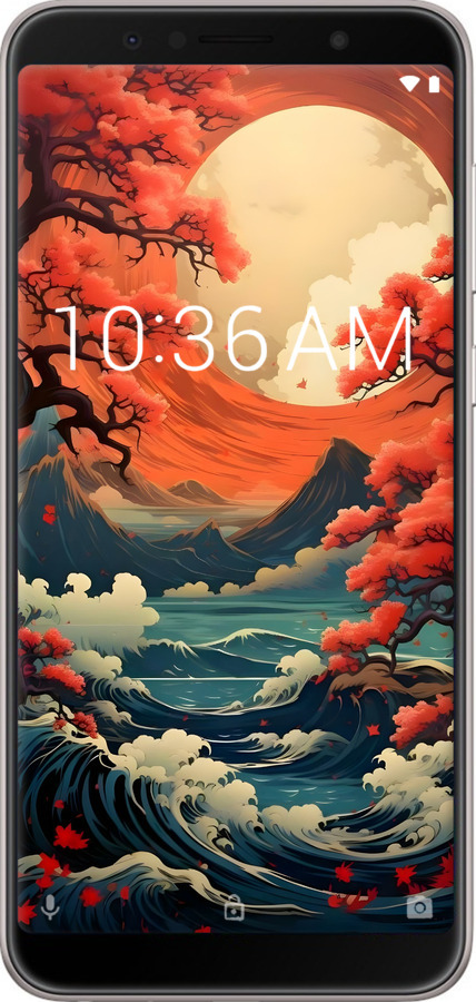 Силиконовый чехол Природа японии для Asus ZenFone Max Pro M1 ZB602KL - 6327u-1647 изображение 