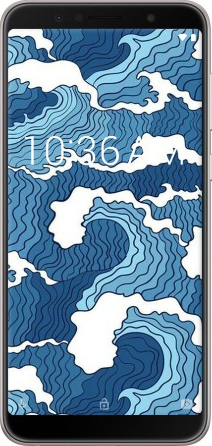 Силиконовый чехол Абстрактный рисунок морских волн для Asus ZenFone Max Pro M1 ZB602KL - 6538u-1647 изображение 