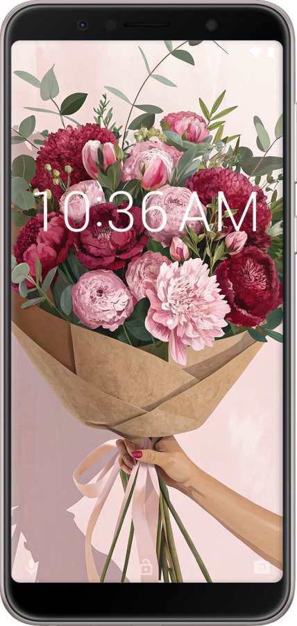 Силіконовий чехол Півонії 1 для Asus ZenFone Max Pro M1 ZB602KL - 6705u-1647 изображение 