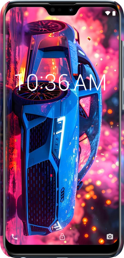 3D пластиковий матовий чехол Ауди для Asus Zenfone Max Pro M2 ZB631KL - 6286m-1641 изображение 