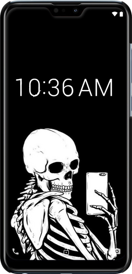 3D пластиковый матовый чехол Скелет делает Selfie для Asus Zenfone Max Pro M2 ZB631KL - 6535m-1641 изображение 