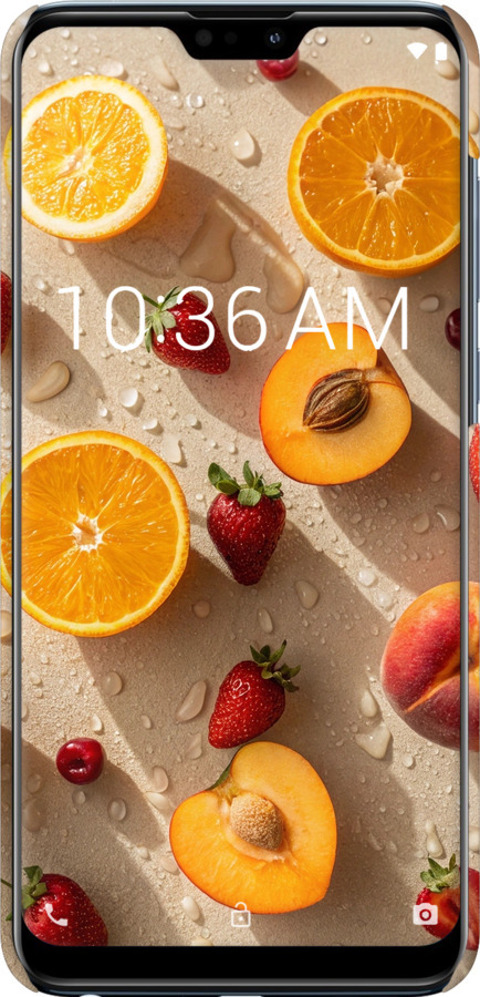 3D пластиковий матовий чехол Фрукти 3 для Asus Zenfone Max Pro M2 ZB631KL - 6703m-1641 изображение 
