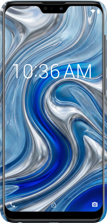 3D пластиковый матовый чехол Liquid Chrome для Asus Zenfone Max Pro M2 ZB631KL - 6781m-1641 изображение 