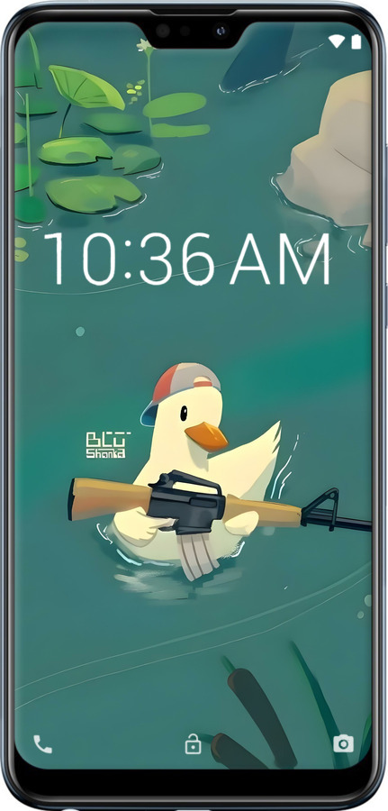 Силиконовый чехол Уточка с автоматом для Asus Zenfone Max Pro M2 ZB631KL - 6356u-1641 изображение 