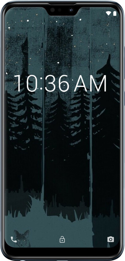 Силиконовый чехол Лиса и ночной лес для Asus Zenfone Max Pro M2 ZB631KL - 6481u-1641 изображение 