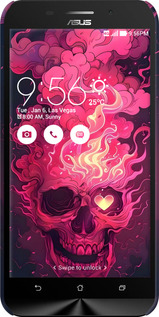 3D пластиковий матовий чехол Череп арт для Asus ZenFone Max ZC550KL - 6385m-271 изображение 