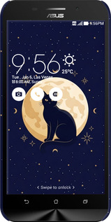 3D пластиковий матовий чехол Cute Cat Celestial/Witchy для Asus ZenFone Max ZC550KL - 6787m-271 изображение 
