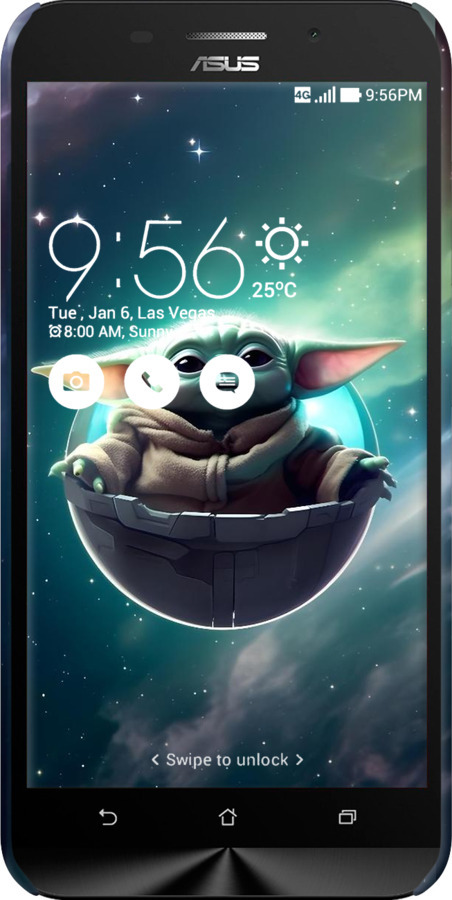 3D пластиковий матовий чехол Малышь йода для Asus ZenFone Max ZC550KL - 6294m-271 изображение 