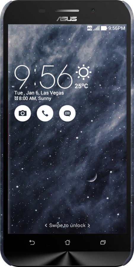 3D пластиковый матовый чехол Голубые облака, Голубая луна для Asus ZenFone Max ZC550KL - 6398m-271 изображение 