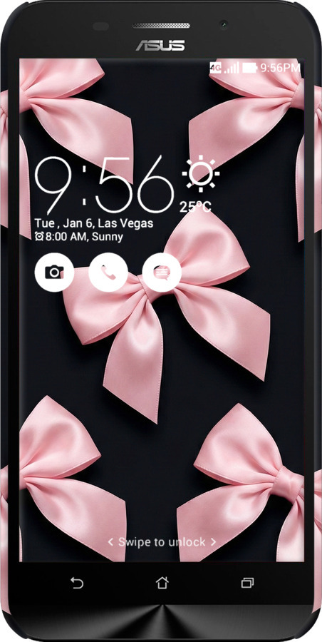 3D пластиковый матовый чехол Coquette Ribbons Dark Coquette для Asus ZenFone Max ZC550KL - 6767m-271 изображение 