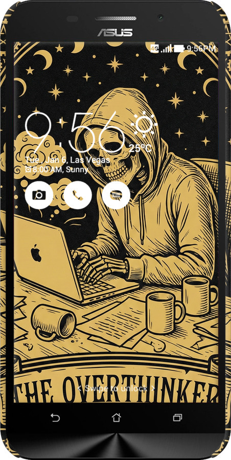 3D пластиковый матовый чехол The Overthinker для Asus ZenFone Max ZC550KL - 6774m-271 изображение 